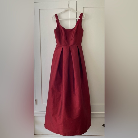 LulaKate Dresses & Skirts - LulaKate Crimson Silk Emily Gown - like new